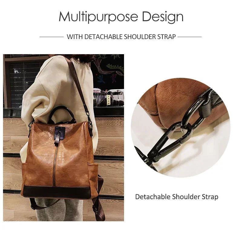 Women's Fashion Leather Backpack | Stylish Travel Bag for All Occasions