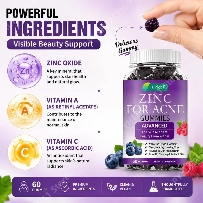 Zinc Gummies with Vitamin A & C | Immune Support & Wellness