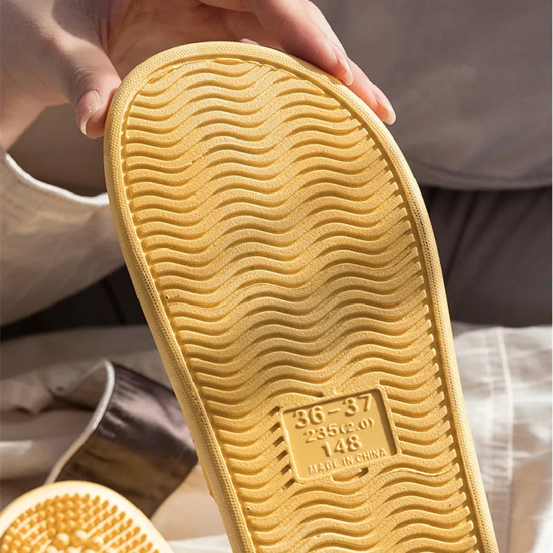Women & Men Massage Slippers | Soft Non-Slip Indoor Slides