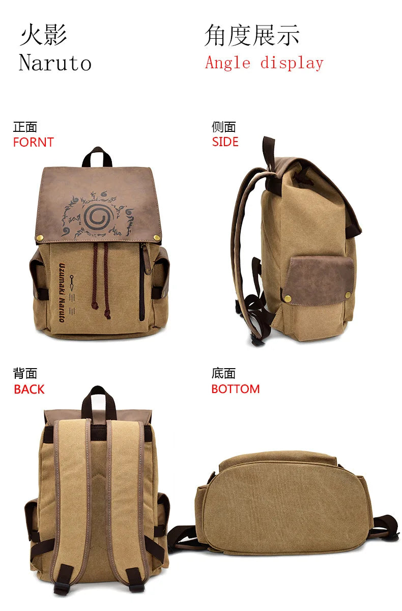 Large Capacity Cartoon Anime Canvas Backpack | Perfect for Fans