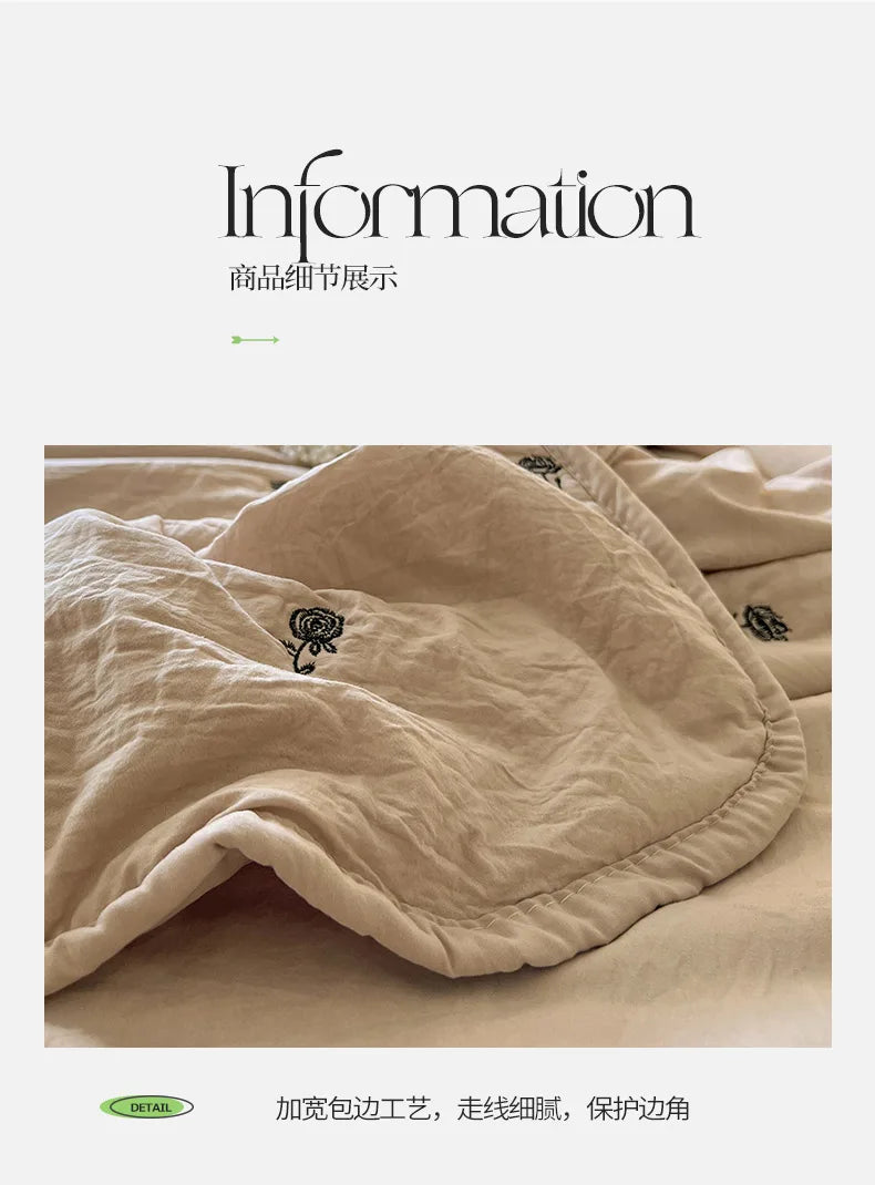 Breathable Summer Quilt | Skin-Friendly Cotton Bedding