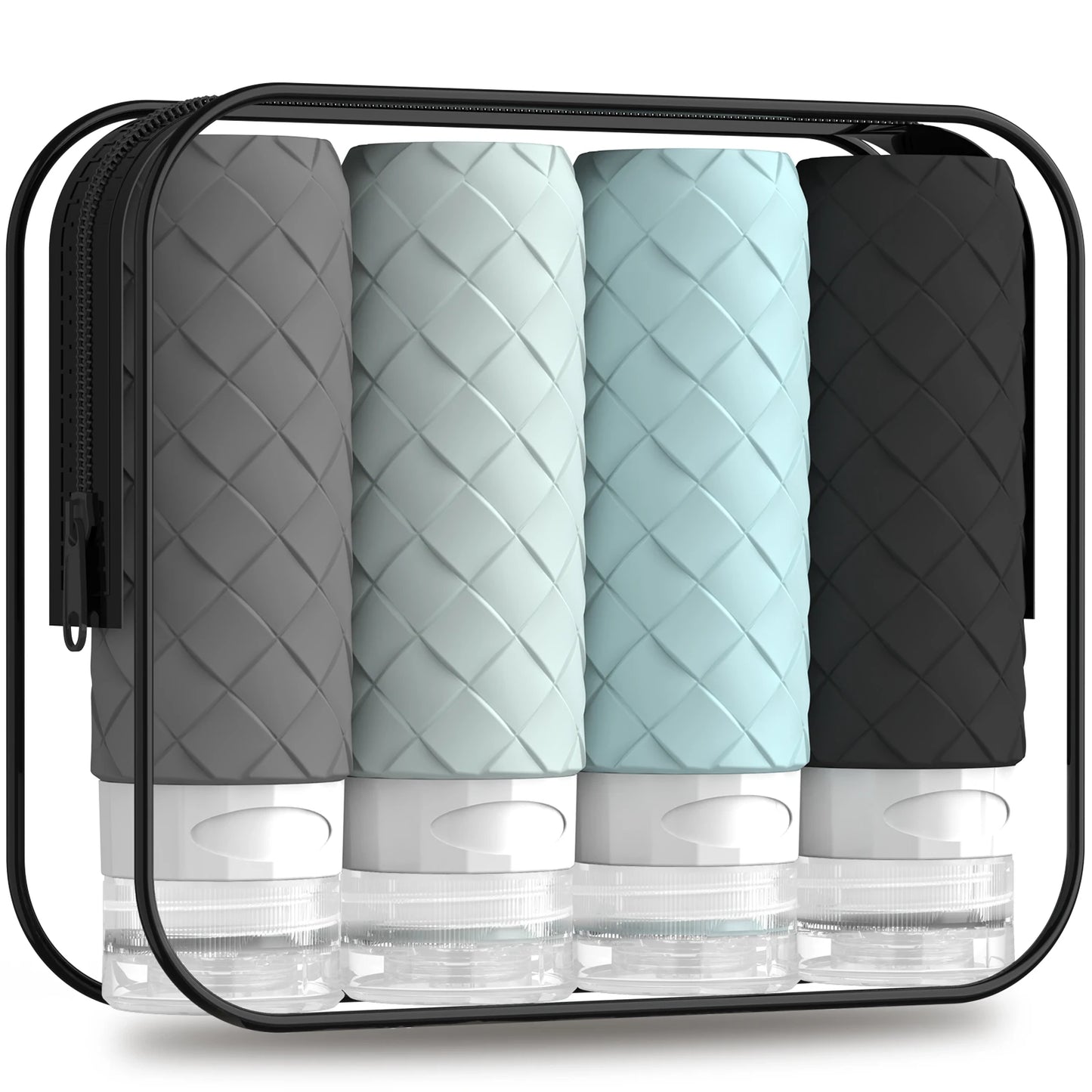 Silicone Woven Travel Dispensing Bottles | 4-Piece Set 90ml