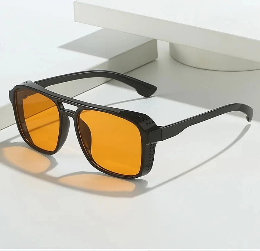 Classic Steampunk Style Sunglasses | Retro Square Sunglasses