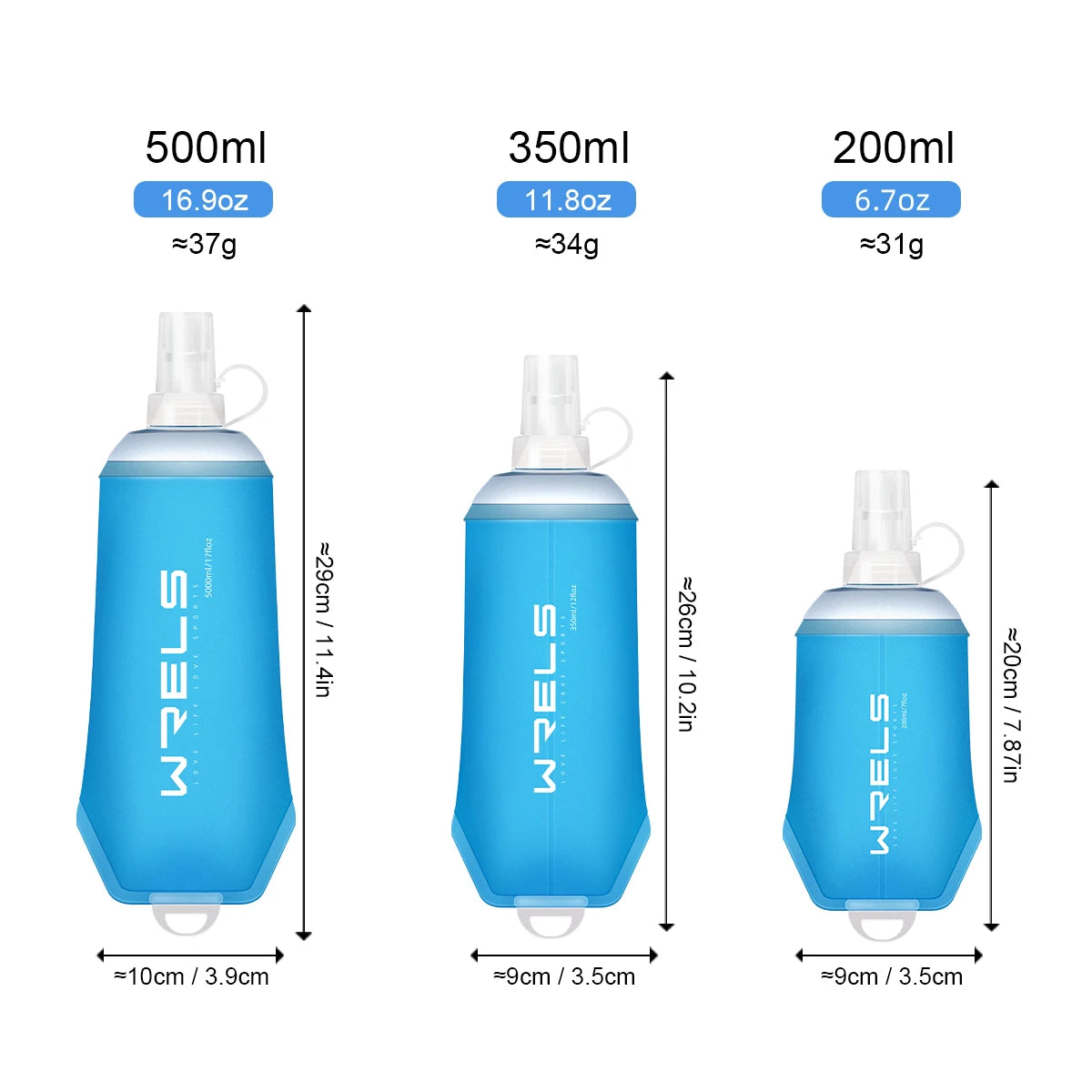 Soft Folding Water Bottle for Camping & Running | BPA Free Flask