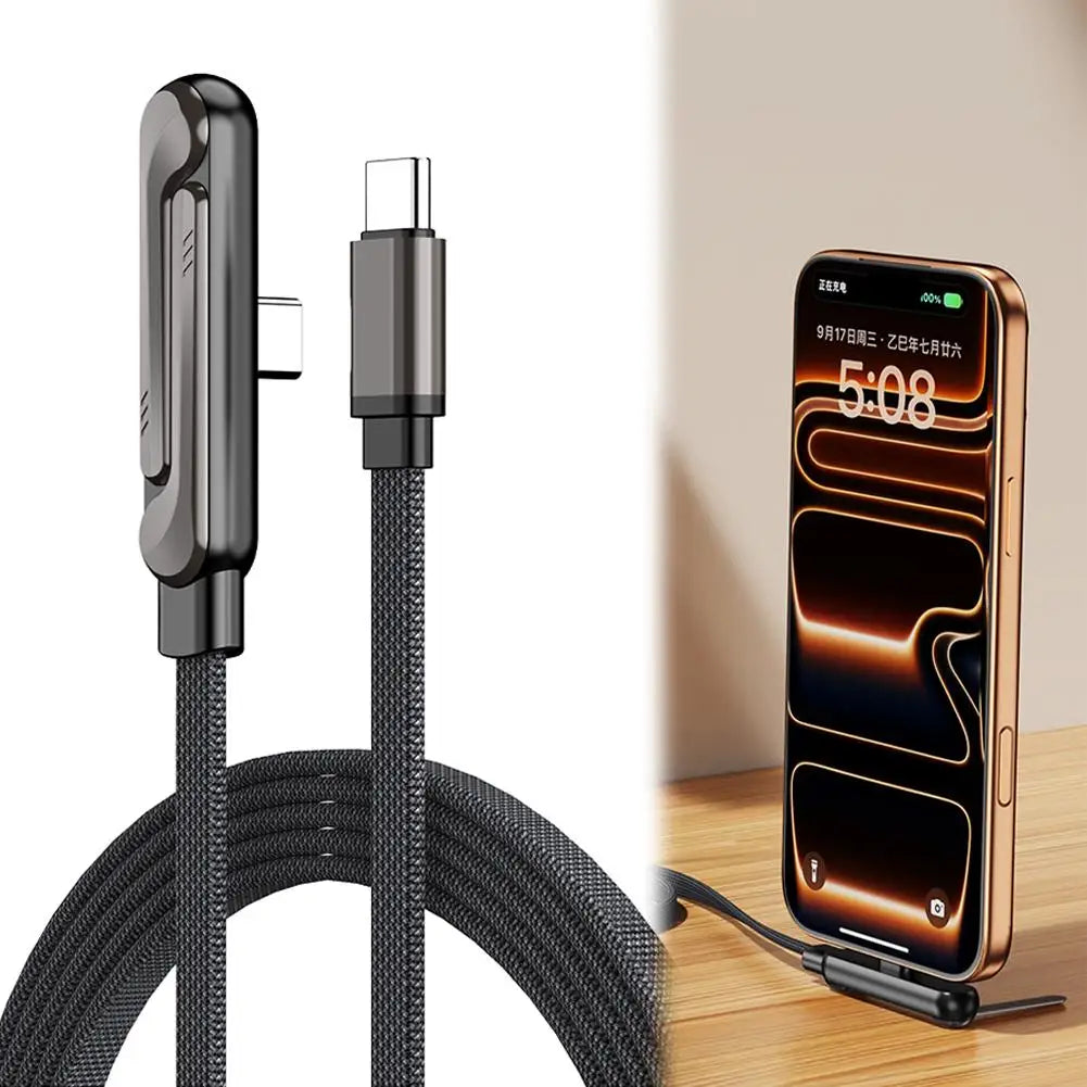 240W PD 2-in-1 Foldable Phone Holder & Fast Charging Cable