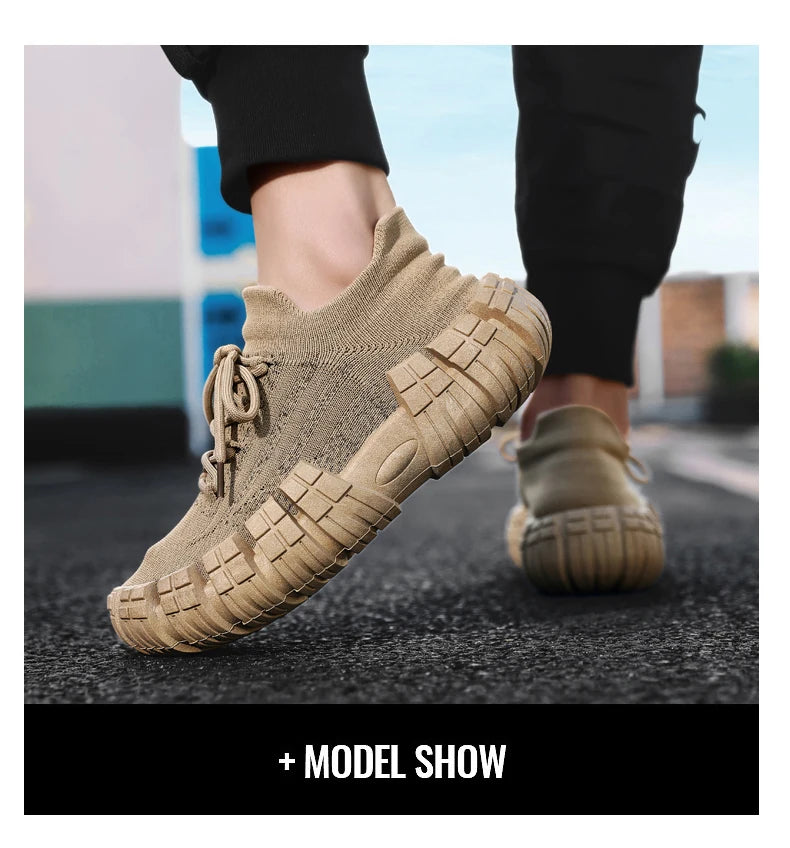 Men's Casual Breathable Mesh Shoes | Non-slip Thick Sole Comfort