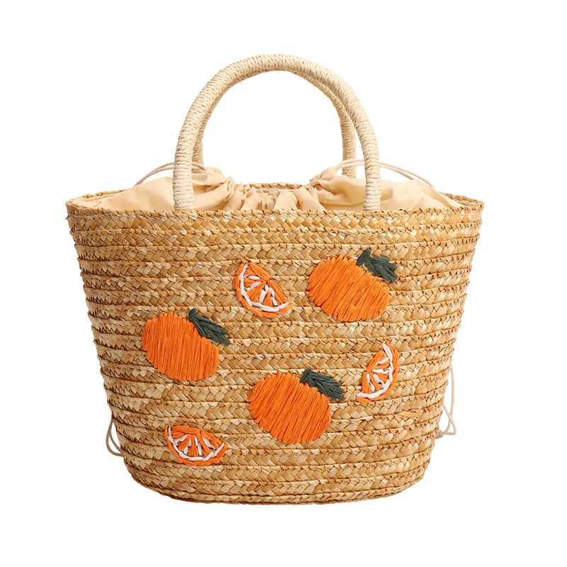 Casual Sweet Tote Bags | Perfect Straw Embroidery Shoulder Bag