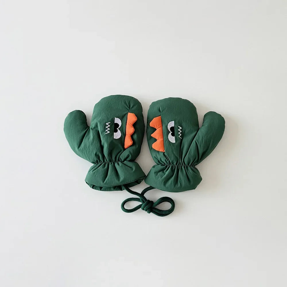 Winter Kids Scarf & Gloves Set | Cute Cartoon Accessories