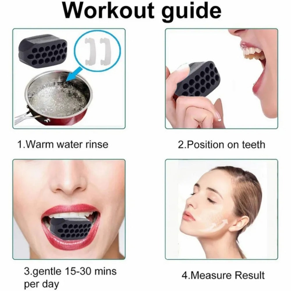 Silicone Jaw Exerciser & Neck Toning Tool for Facial Fitness