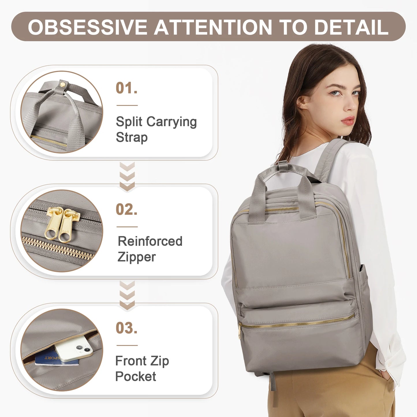 Stylish Women's Backpack | Large Capacity Travel & College Bag