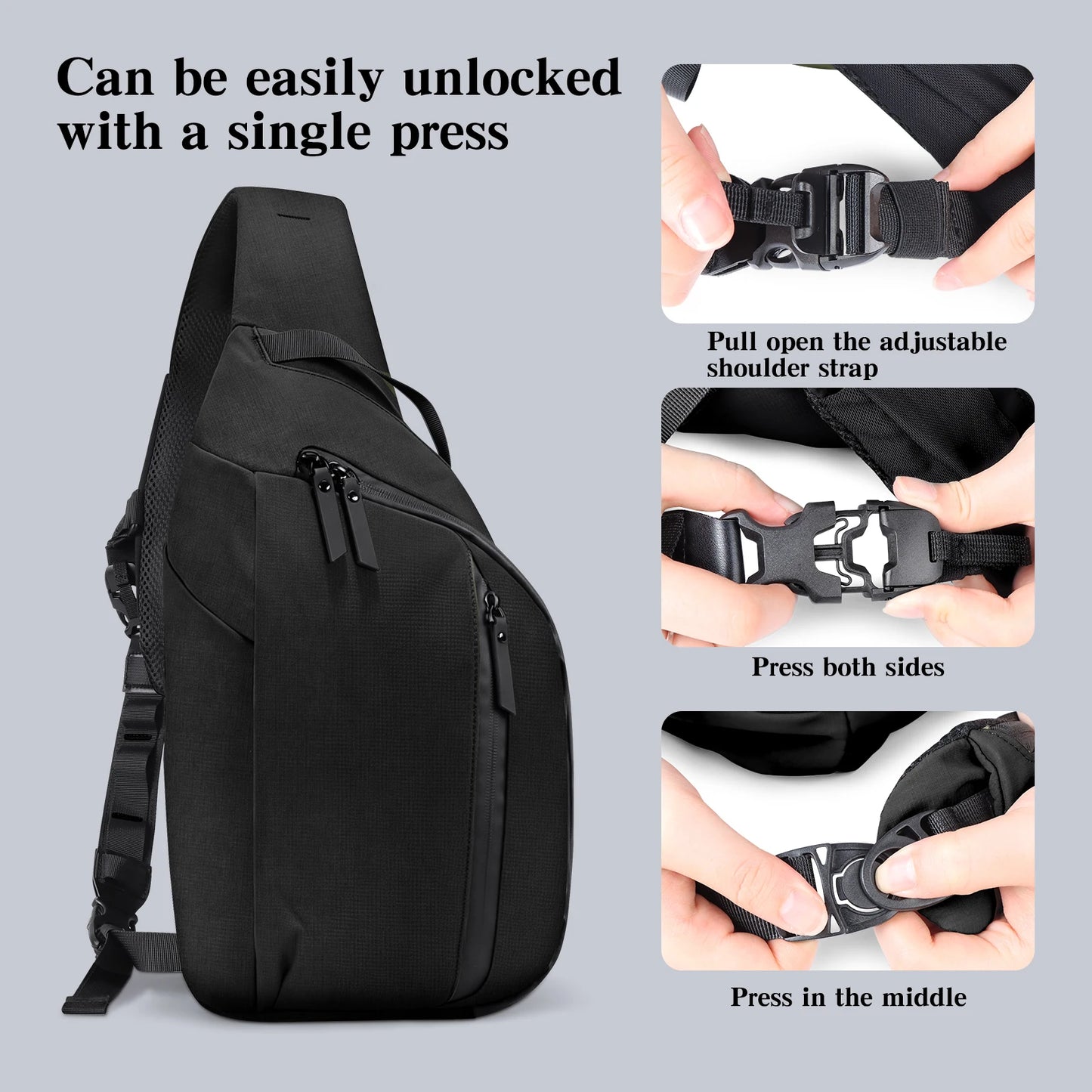 Multi-Functional Waterproof Crossbody Bag for Outdoor Travel