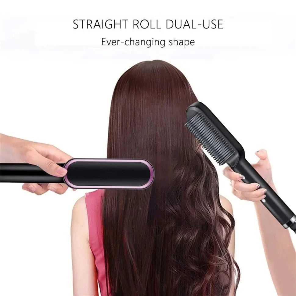 Adjustable Heat Hair Straightener Comb | Fast and Safe Styling