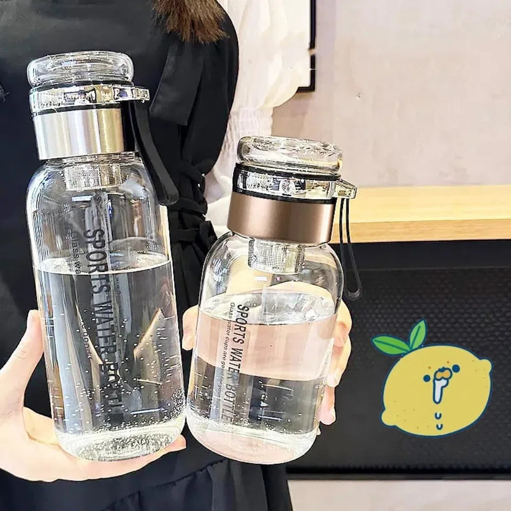 1L Large Capacity Glass Water Bottle | Portable Leakproof Drinkware