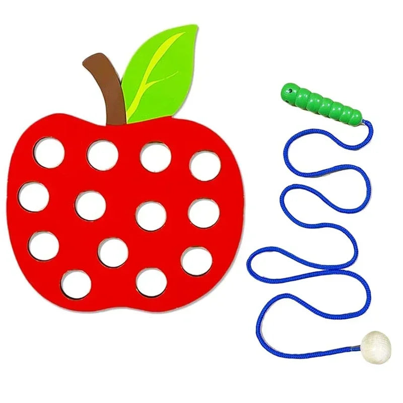Educational Wooden Lacing Toy | Enhance Fine Motor Skills