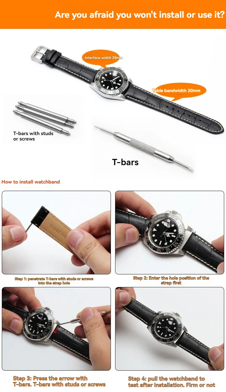 22mm Rubber Watch Strap | Stylish Black/Grey Fluoroelastomer Band
