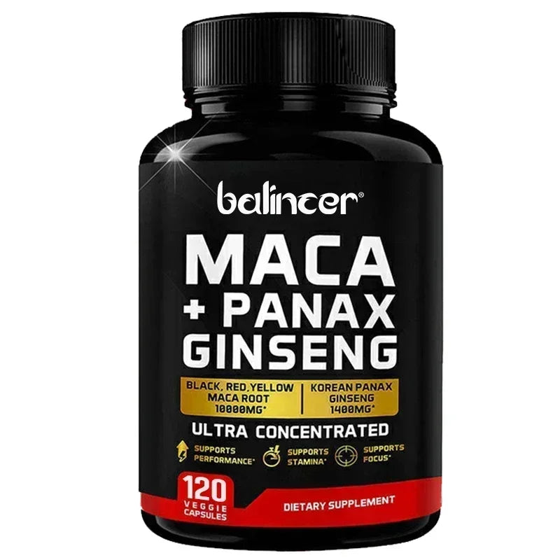 Maca & Ginseng Capsules for Energy & Muscle Support