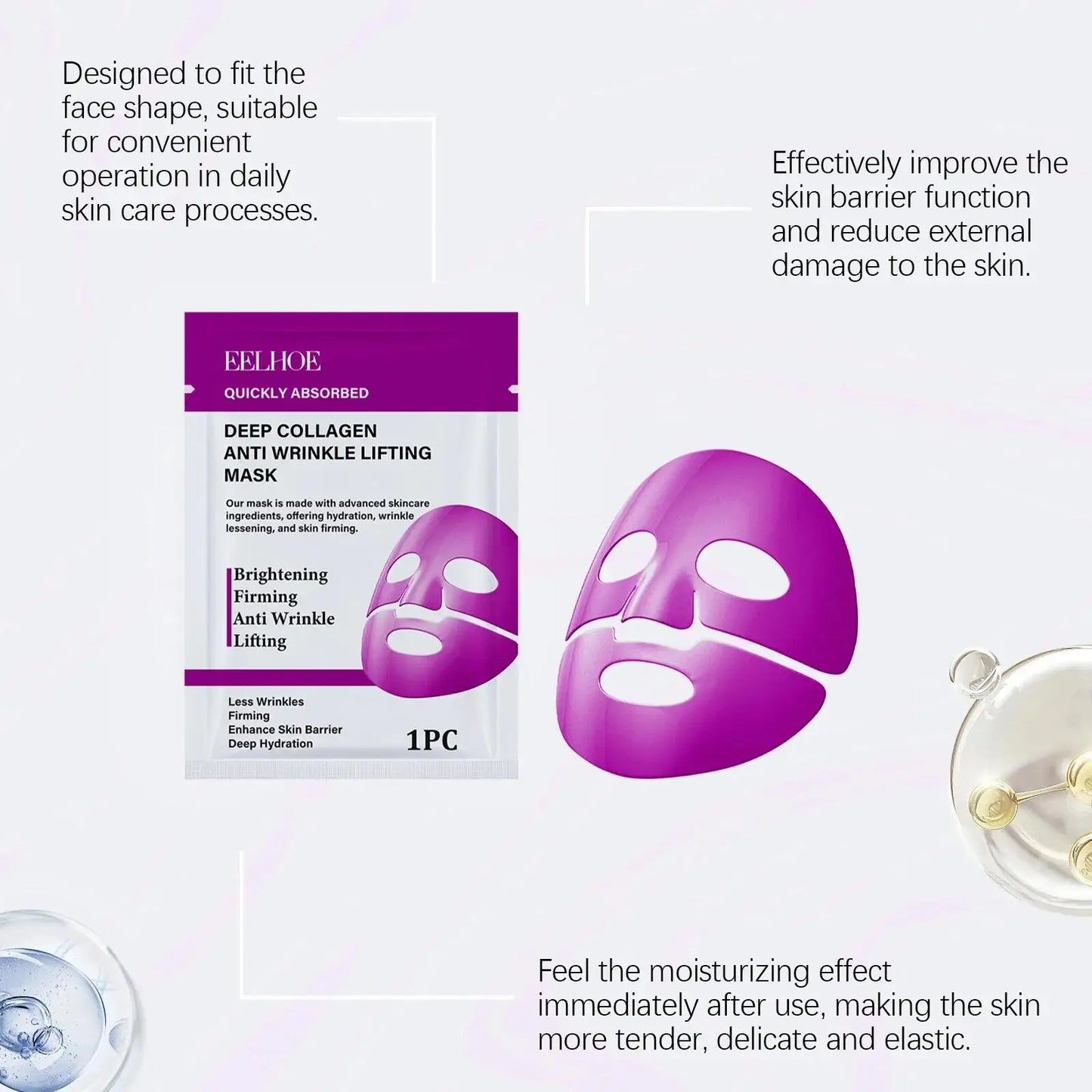 Collagen Anti-Wrinkle Facial Mask | Hydrating Skin Care Solution