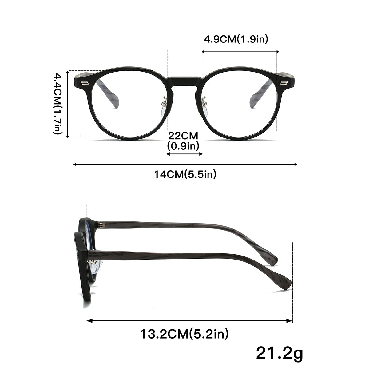 Vintage Round Glasses | Retro Eyewear with Blue Light Blocking