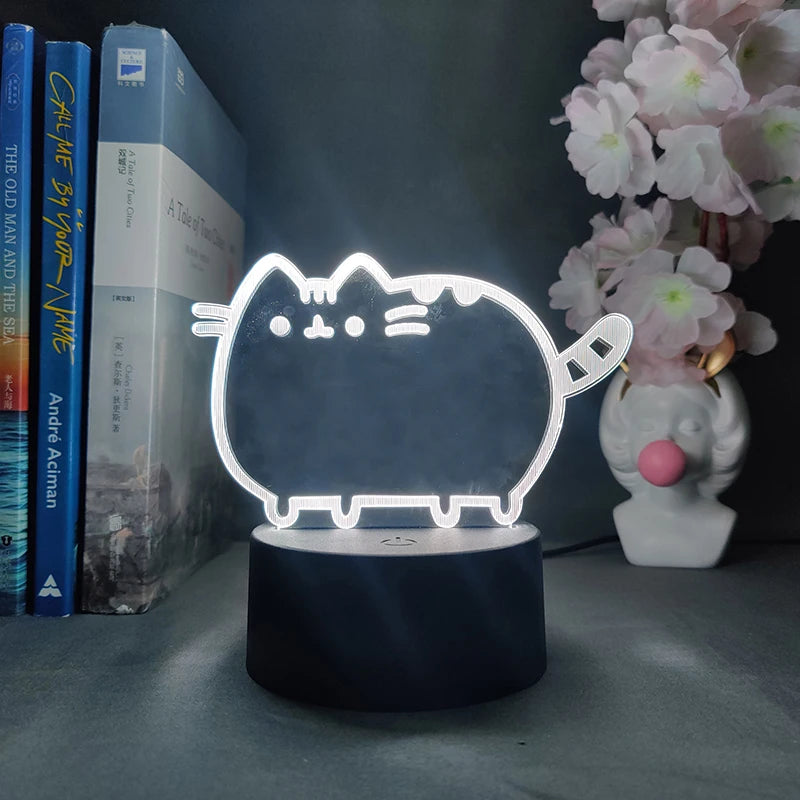 Cute 3D Cat Illusion Lamp | Adorable Nightlight for Cozy Spaces