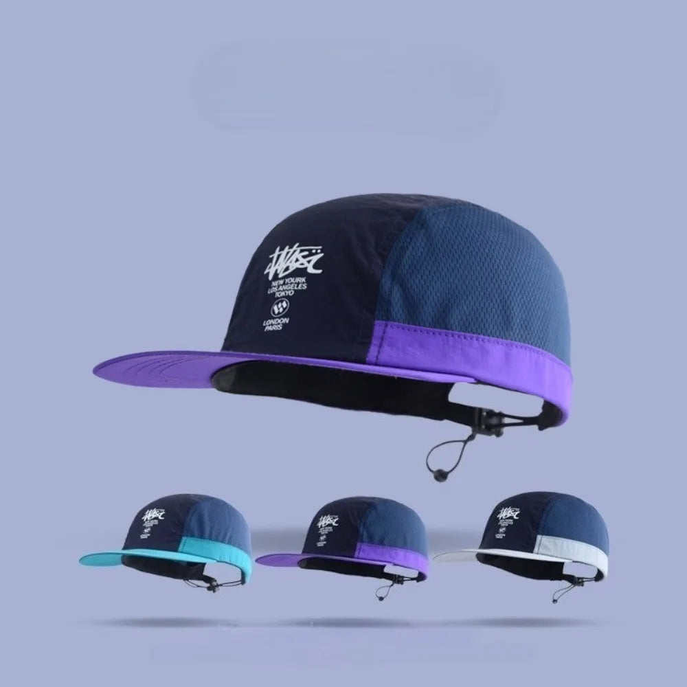 Waterproof Nylon Mesh Cap with Embroidery Vintage Style Unisex Fashion Hat for Running Camping Outdoor Activities Breathable Sun