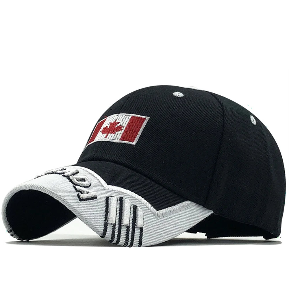 Embroidered Canada Flag Baseball Cap | Stylish Snapback Hat for All