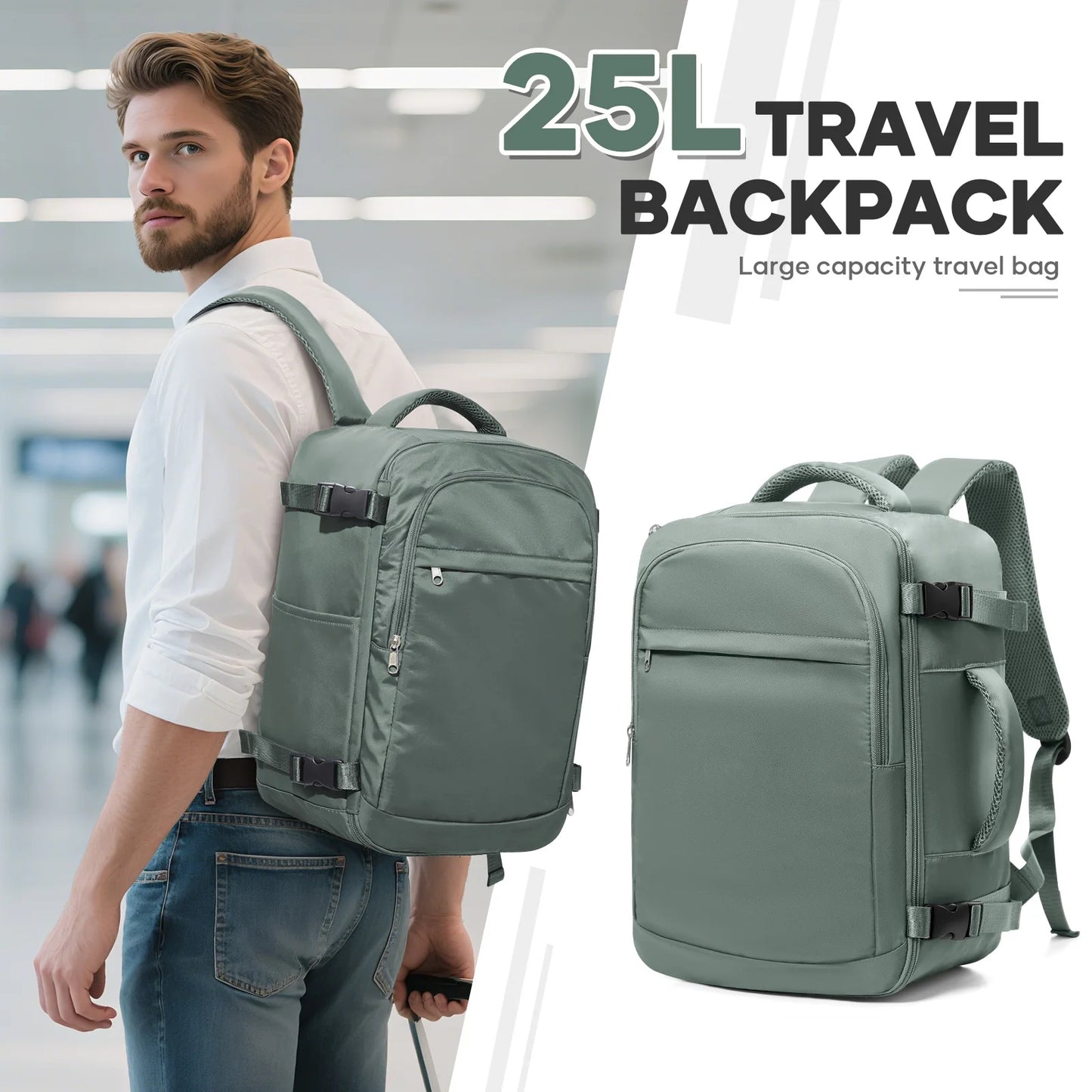 Under Seat Travel Backpack | Convenient Airplane Carry-On Bag