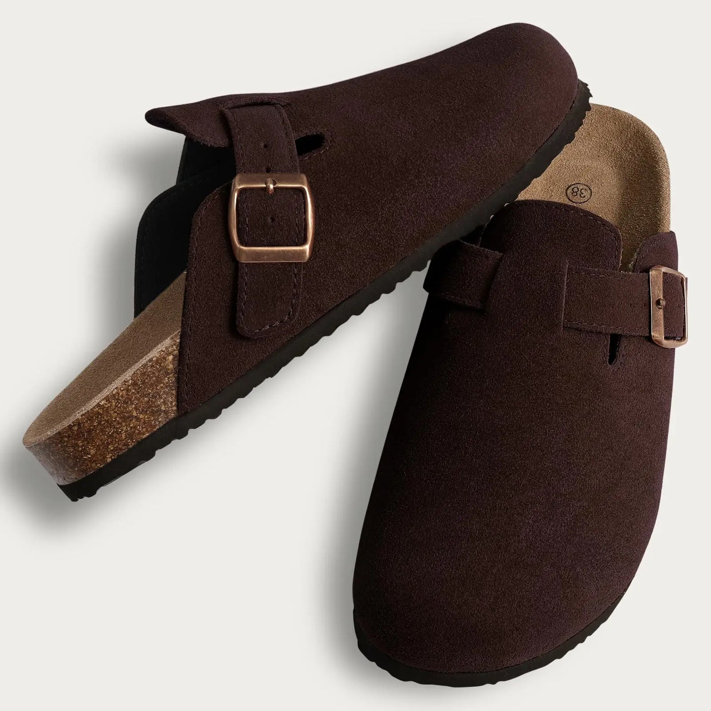 Comfortable Suede Clogs with Arch Support for All-Day Wear
