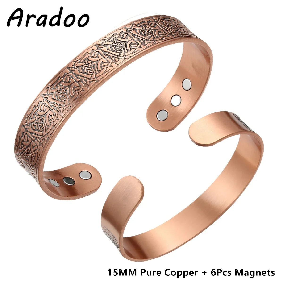 Vintage Pure Copper Cuff Bracelet | Magnetic Therapy for Wellness