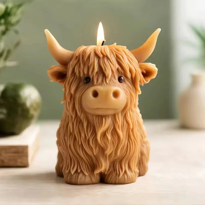Highland Cow Shaped Candle Mold | DIY Silicone Craft Mould