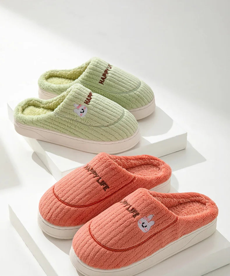 Warm Cotton Slippers for Women | Cozy Non-Slip Indoor Shoes