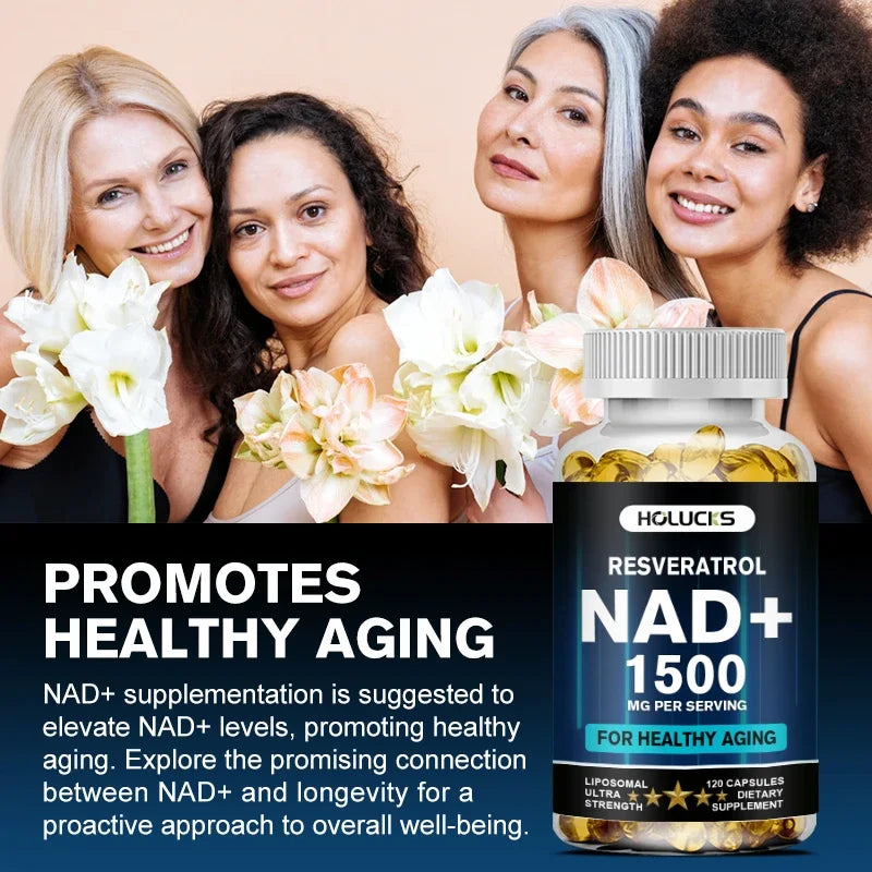 NAD+ Resveratrol Capsules | Support Cellular Health & Anti-Aging