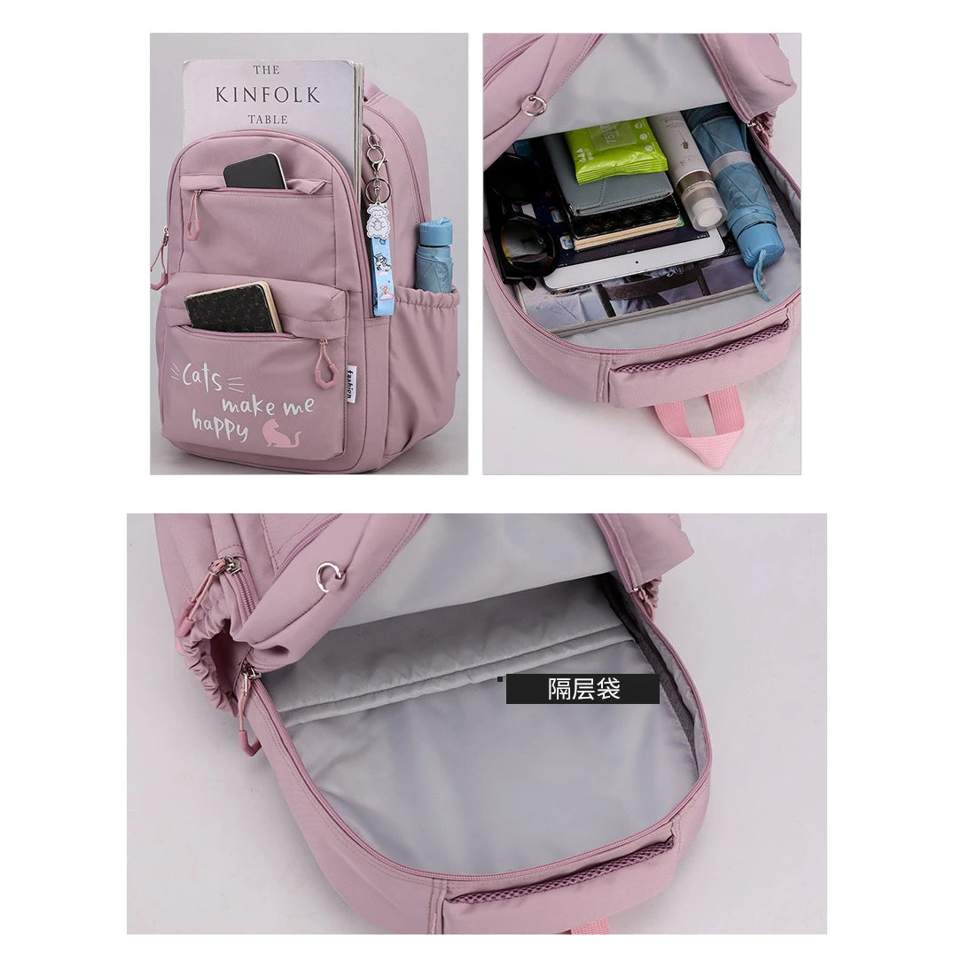 Stylish Pink School Backpack for Girls | Fashion Meets Functionality
