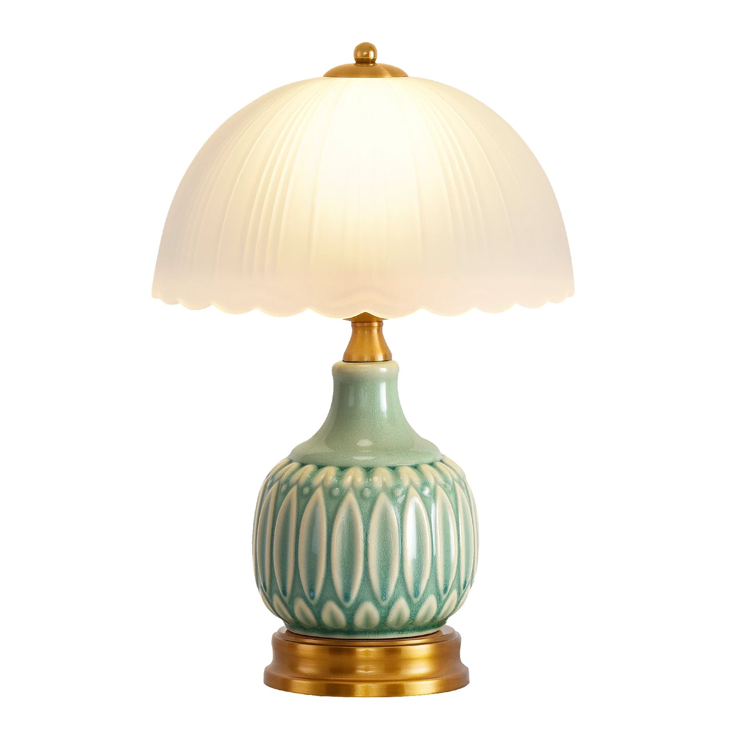 Lámpara de Mesa de Cerámica Vintage | Elegante Decoración de Iluminación Retro