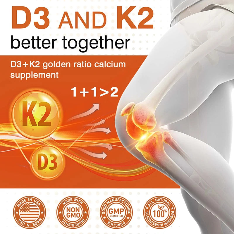 Vitamin D3 10000 IU with K2 200 Mcg | Immune & Joint Support