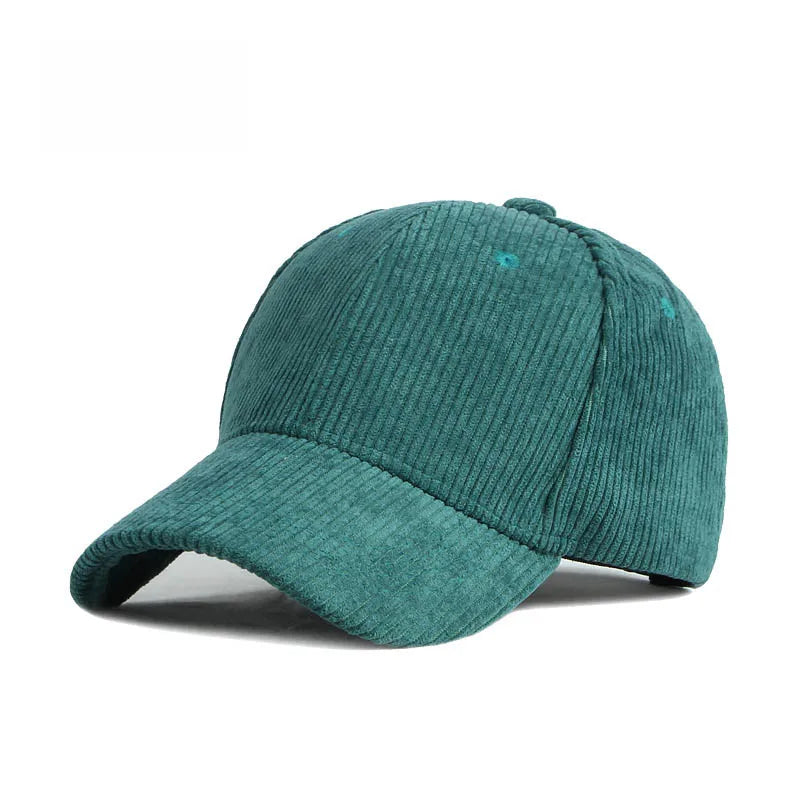 Unisex Solid Corduroy Baseball Cap | Vintage Snapback Trucker Hat