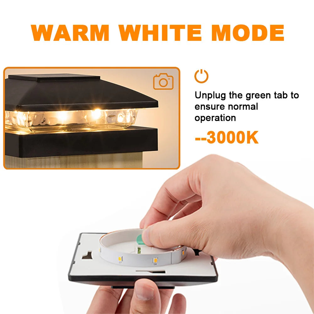 6PCS Solar Post Cap Light | Eco-Friendly Outdoor Lighting