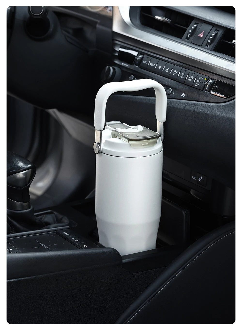 800ML Insulated Travel Tumbler with Straw & Tea Infuser | Leakproof Design