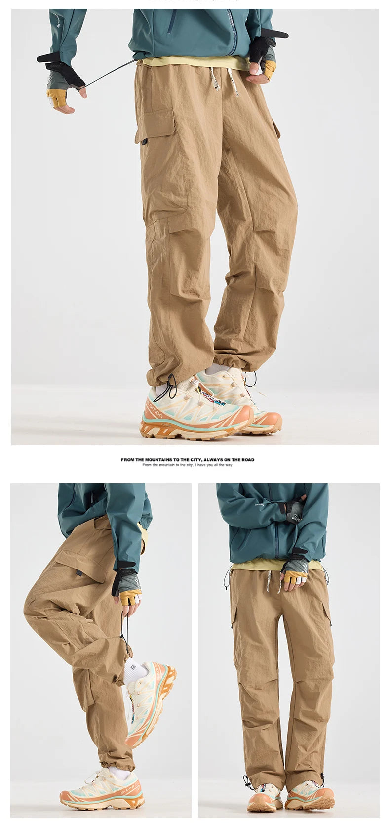 Men's Water-Repellent Hiking & Camping Pants | Breathable Cargo Trousers