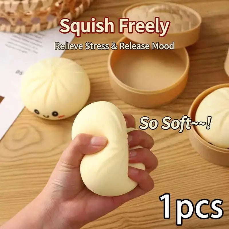 Giant Dumpling Toys Anxiety Relief Fidget Toy Simulation Food Steamed Stuffed Bun Soft Squeeze Decompression Dough Toy