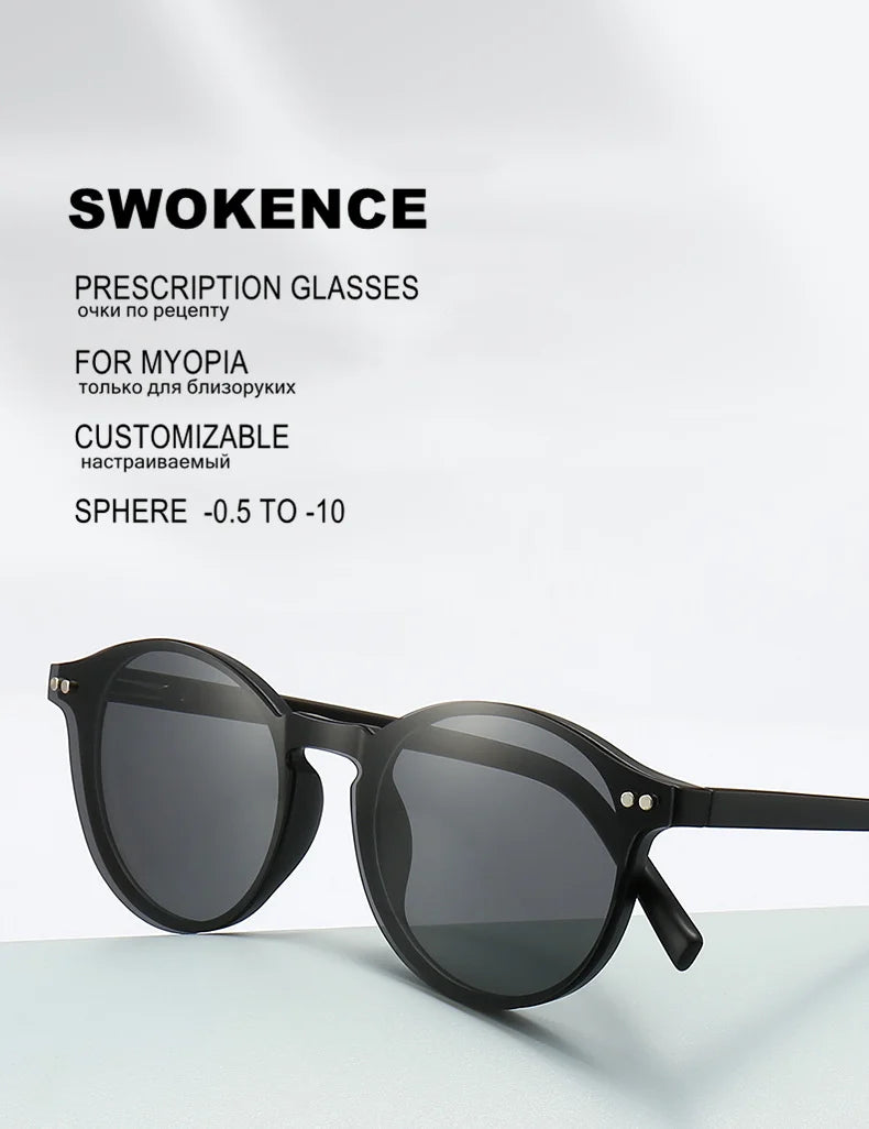 Custom Myopia Glasses with Polarized Clips | Stylish Vision Solution