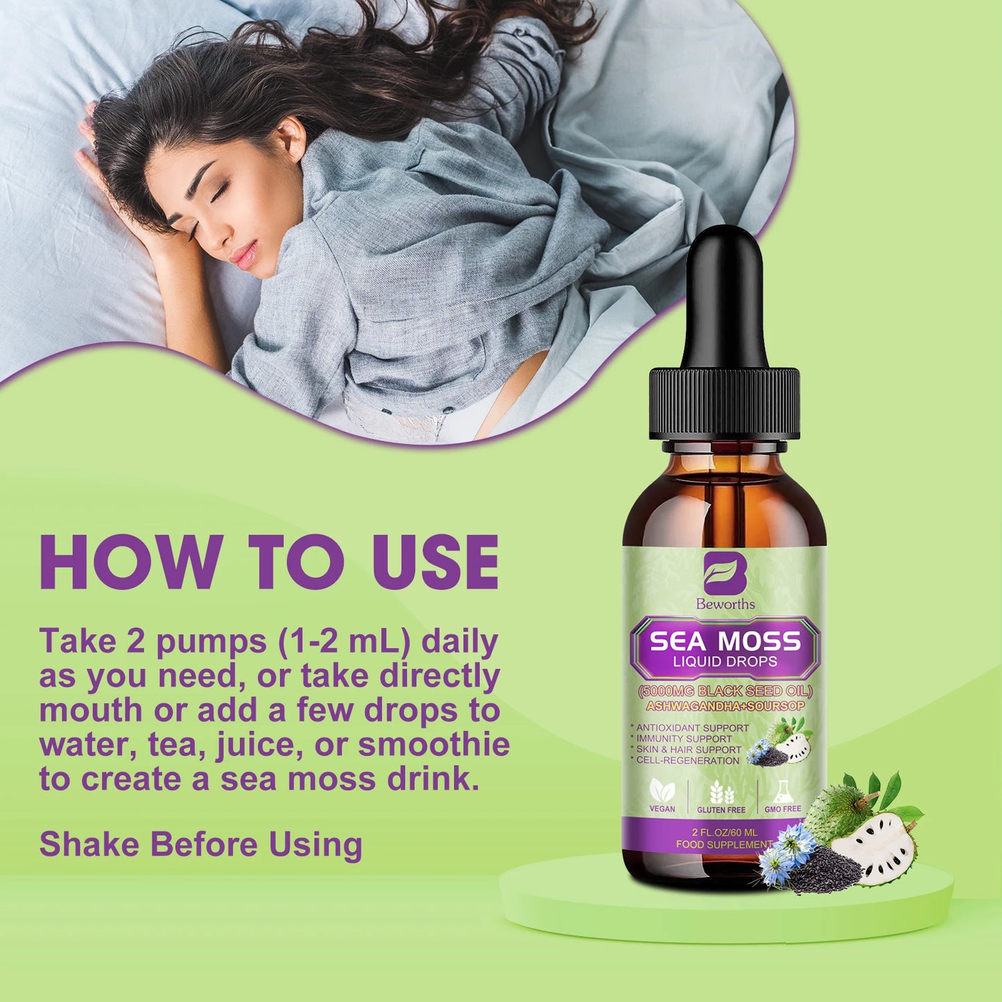 60ML Sea Moss Extract | Boost Immunity & Promote Digestion
