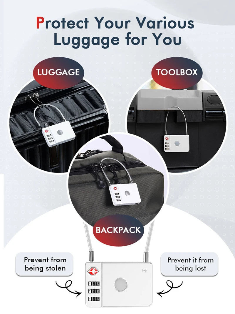 Intelligent Luggage Lock with GPS Tracker | Smart Anti-Lost Padlock