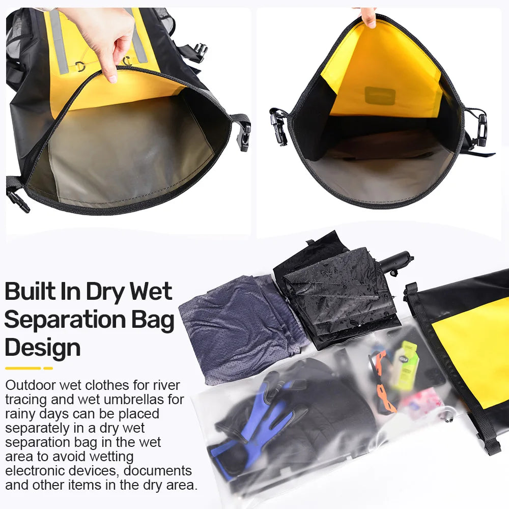 Waterproof Kayak Dry Bag | Large Swimming Backpack for Adventure