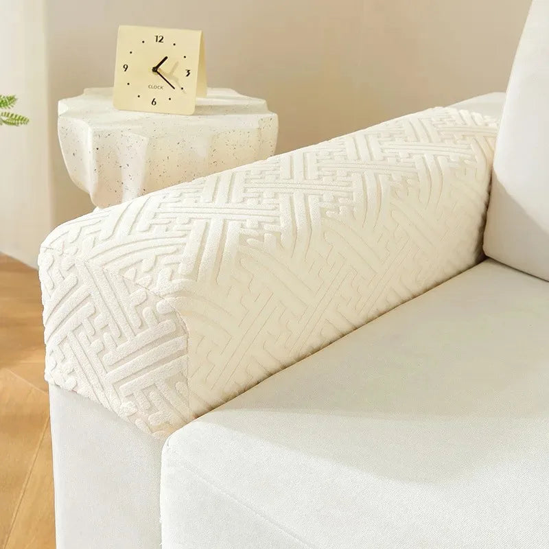Stretchy Jacquard Armrest Covers | Stylish Sofa & Chair Protectors