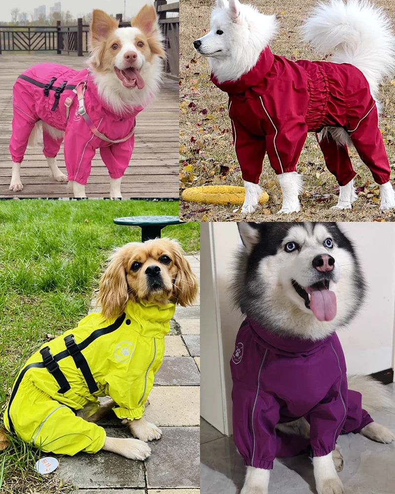 Waterproof Reflective Dog Raincoat | Adjustable Pet Jacket