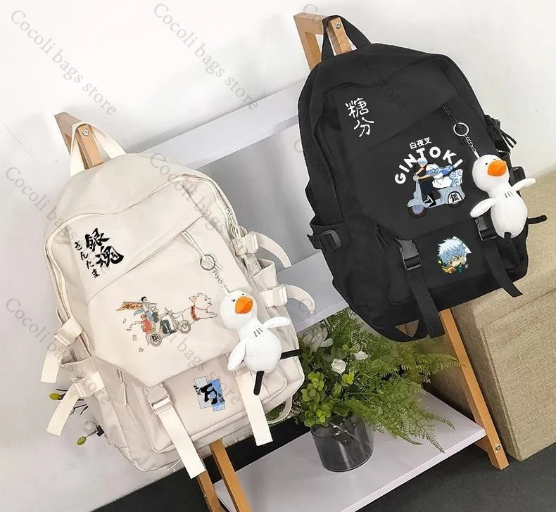 Anime-Inspired Large Capacity Print Backpack for Students
