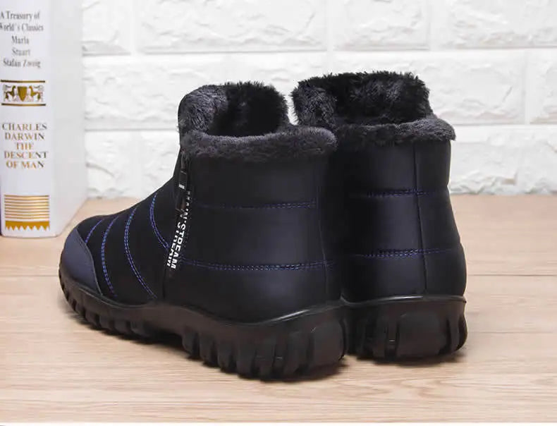 Men's Warm Cotton Snow Boots | Waterproof Ankle Winter Boots