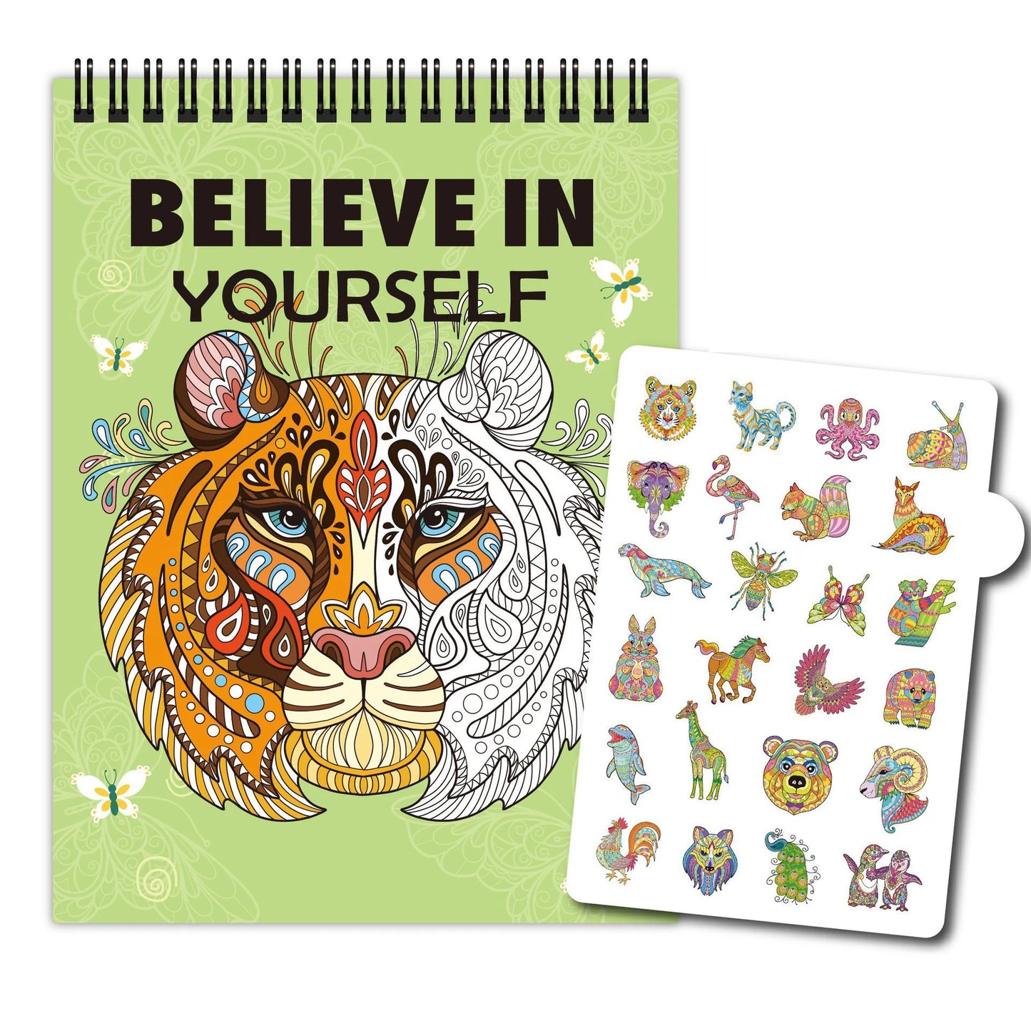 Relaxing Adult Coloring Book | Fun Animal Graffiti Designs