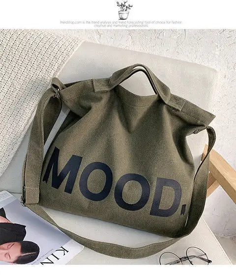 Stylish Women's Canvas Messenger Bag | Trendy Crossbody Handbag
