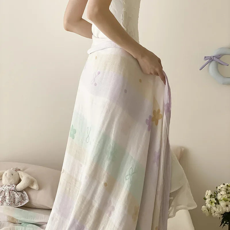 Summer Cool Cotton Blanket | Silky Smooth Air-Conditioning Blanket
